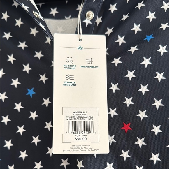 NWT Lady Hagen Midnight Star Sleeveless polo Top size Small - Picture 4 of 9